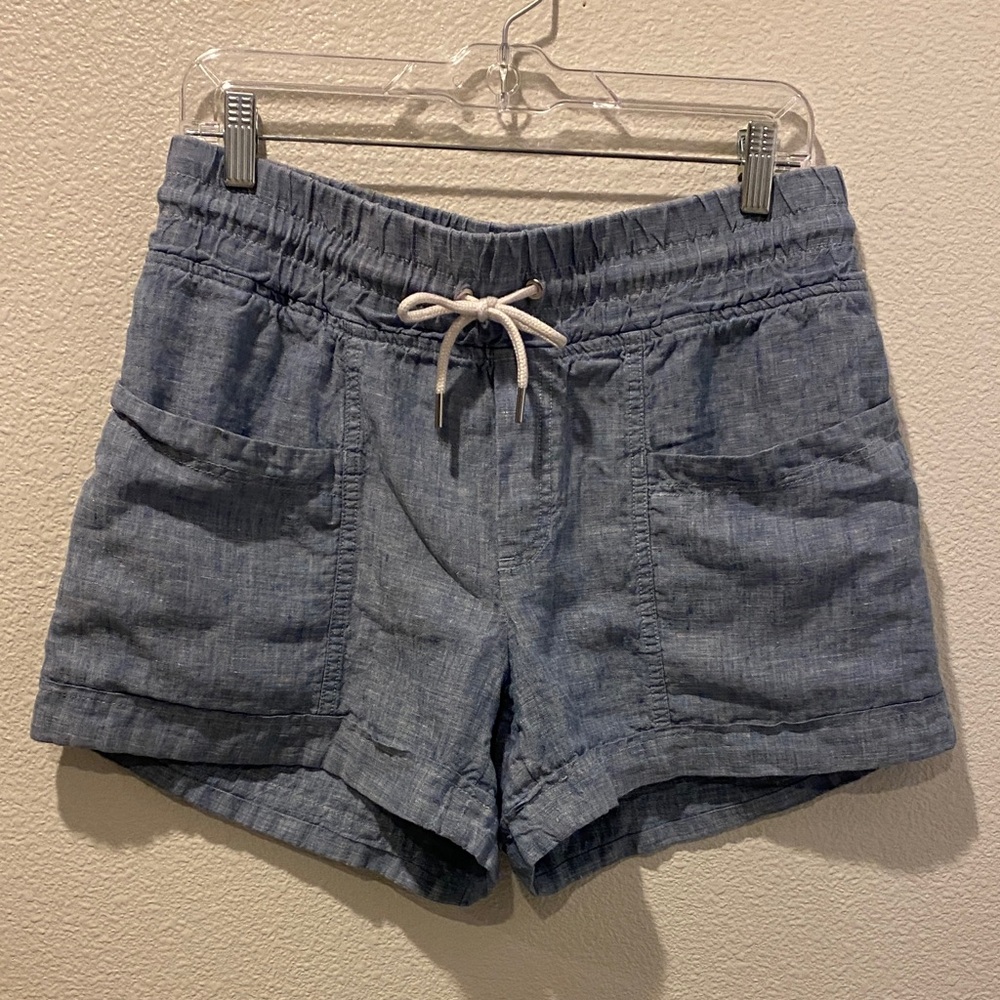Athleta cabo chambray linen shorts size 8